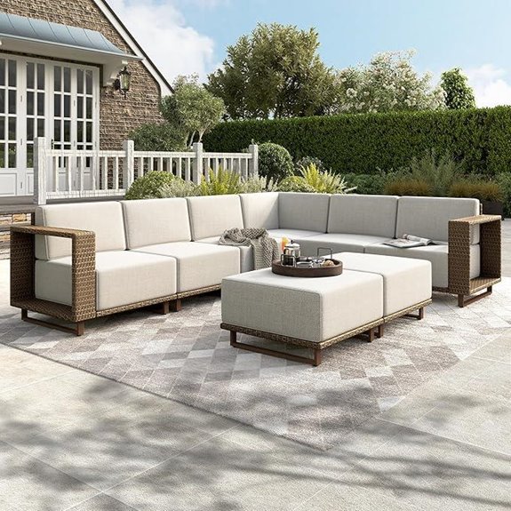 HERA'S HOUSE 8-Piece Outdoor Rattan Patio Set