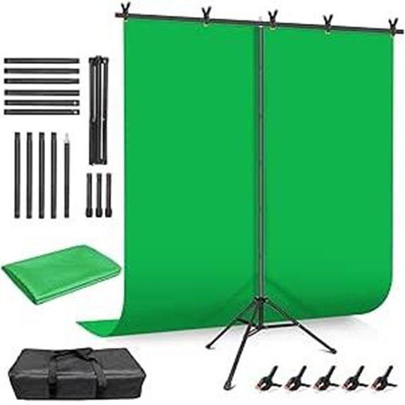 HEMMOTOP Green Screen Backdrop Kit with Stand