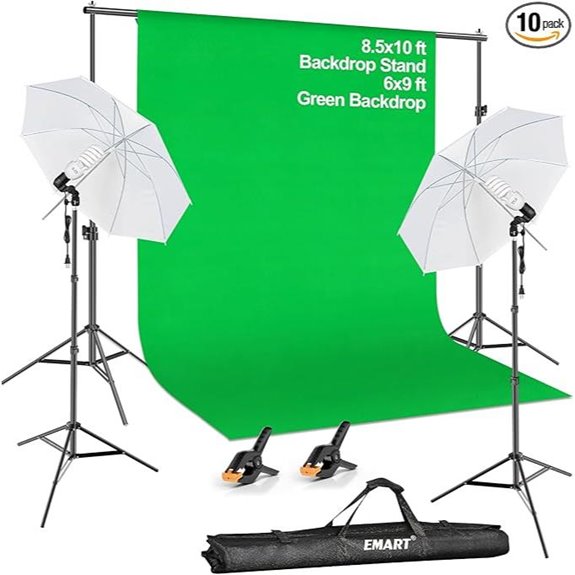 EMART Green Screen & Lighting Photography Kit