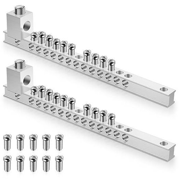 Ground Bar Kit with 10 Terminals and Lug Bar