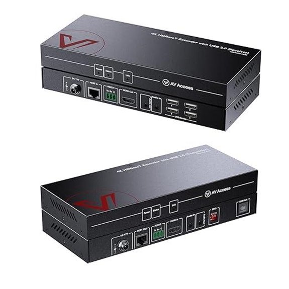 AV Access HDMI USB Extender with KVM and POE