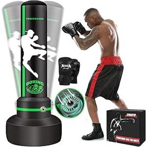 Heavy Punching Bag with Stand Gloves & Pump