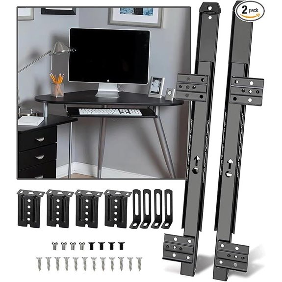 Heavy Duty 14 Keyboard Slide with Adjustable Height