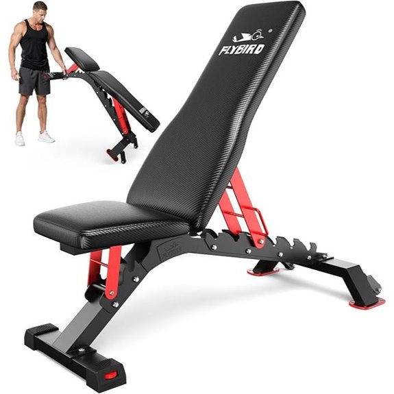 Flybird Commercial Adjustable Weight Bench with 1300LBS Capacity