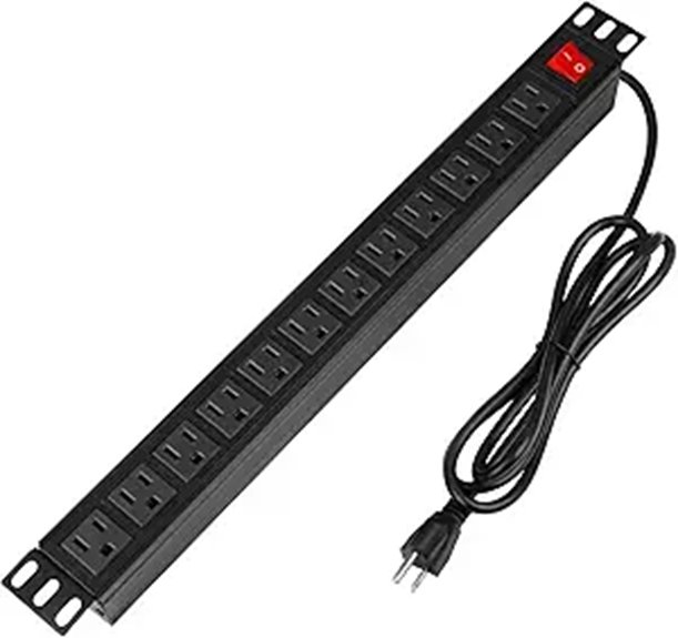 Heavy Duty Surge Protector Power Strip (Black 6ft)