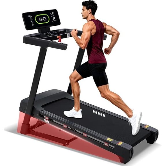 ECHANFIT Heavy Duty Treadmill with Bluetooth and Incline
