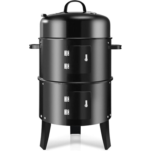 19-inch Heavy Duty Charcoal Smoker with Thermometer