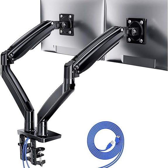 ErGear Heavy Duty Dual Monitor Mount with USB