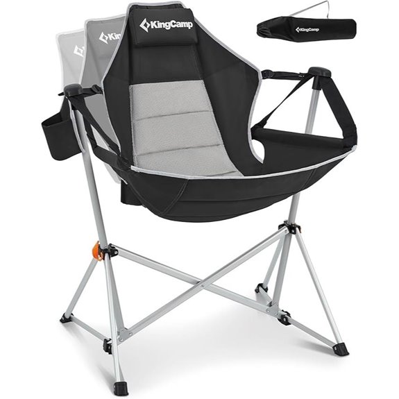 KingCamp Heavy Duty Folding Camping Rocker Chair