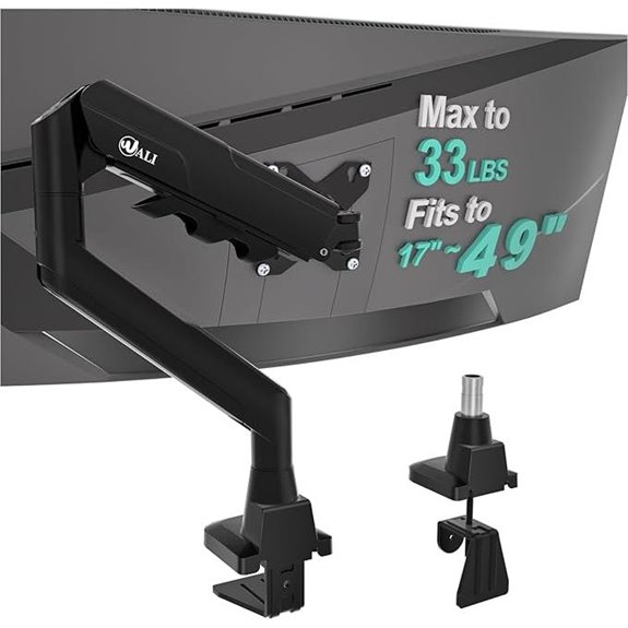 WALI Heavy Duty Single Monitor Arm for 17-49 Inches