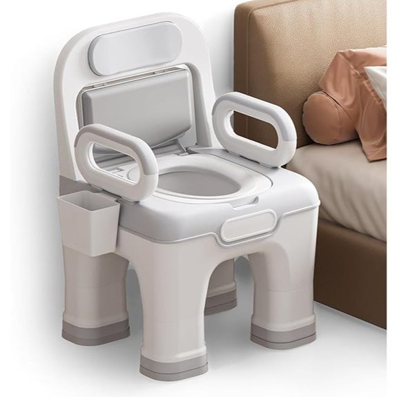 heavy duty senior bedside commode