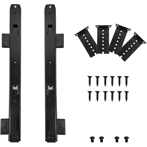 Heavy Duty Steel Keyboard Drawer Slides (16 inches Black)