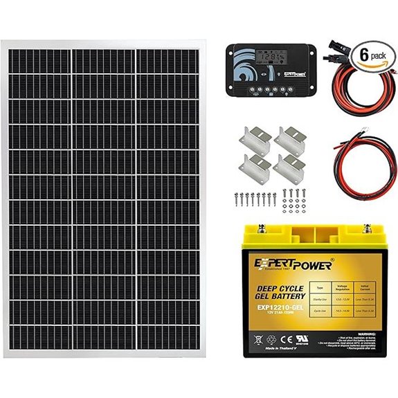 ExpertPower 100W Solar Power Kit with Battery