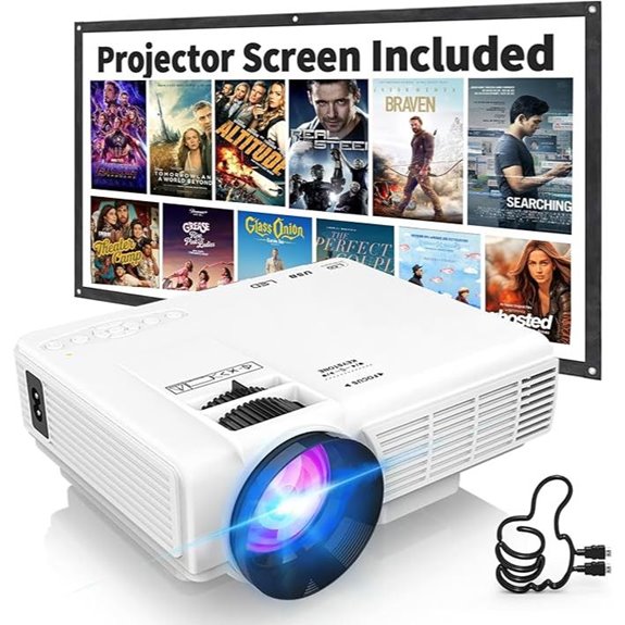 1080P Mini Projector with Bluetooth and HDMI