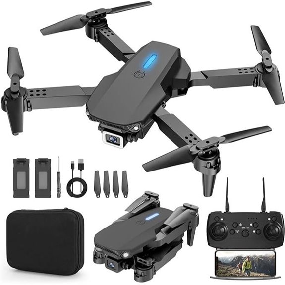 HD Camera Drone with 2 Batteries Carrying Case