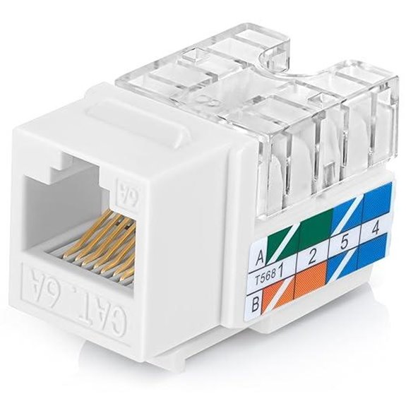 Everest 20-Pack 90° RJ45 Cat6A Keystone Jacks