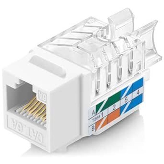 Everest 45° RJ45 Cat6A Keystone Jack 50-Pack