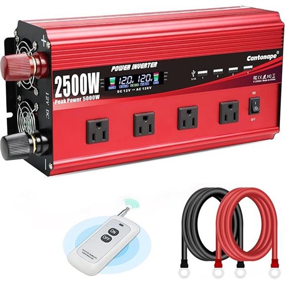 2500W DC to AC Inverter with USB and LCD