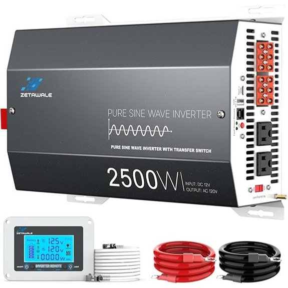 2500W Pure Sine Wave Inverter with Remote and USB