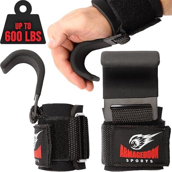 Premium Deadlift Straps and Gym Grip Hooks