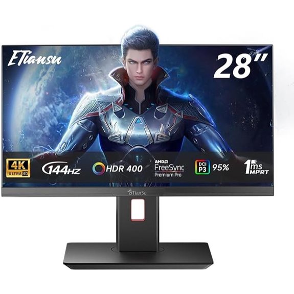 28 4K UHD Gaming Monitor with 144Hz FreeSync Speakers