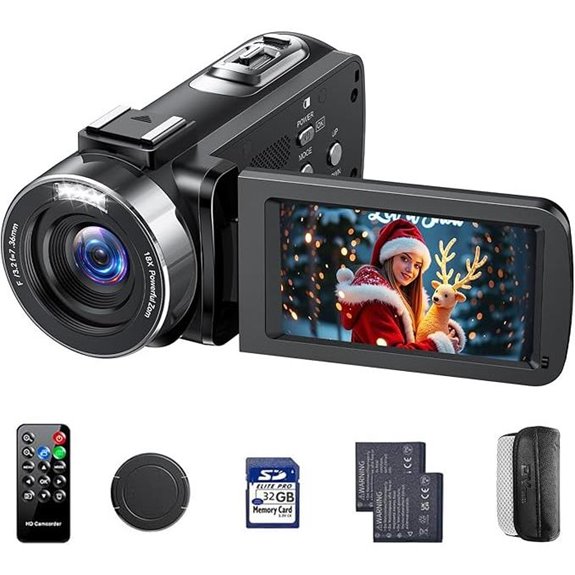 4K Video Camera with 42MP 3.0 Screen 18X Zoom