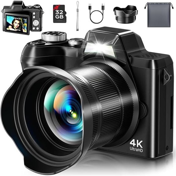 4K Vlogging Camera with 56MP & 16X Zoom
