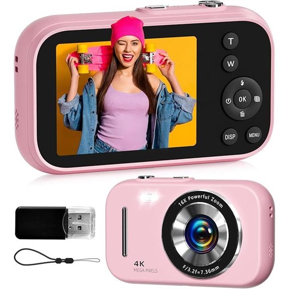 FHD 4K 48MP Compact Digital Camera with Zoom