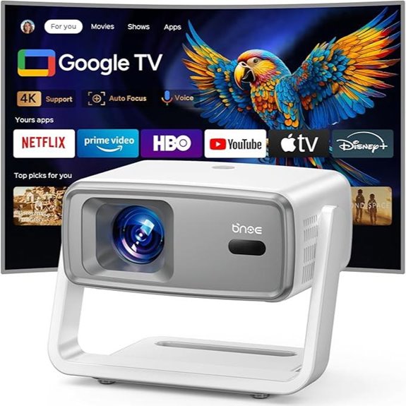 4K WiFi Bluetooth Projector with Smart Features