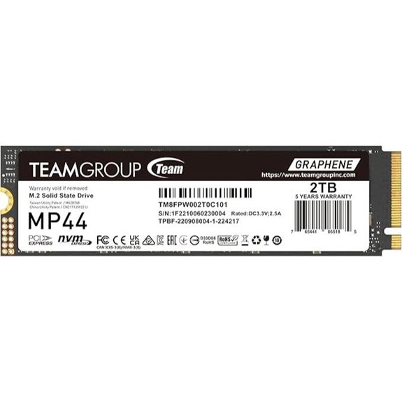 TEAMGROUP 2TB PCIe 4.0 M.2 SSD with NVMe