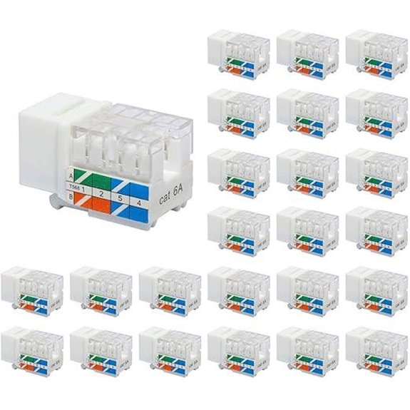 VCE Cat6A RJ45 Keystone Jack 25-Pack