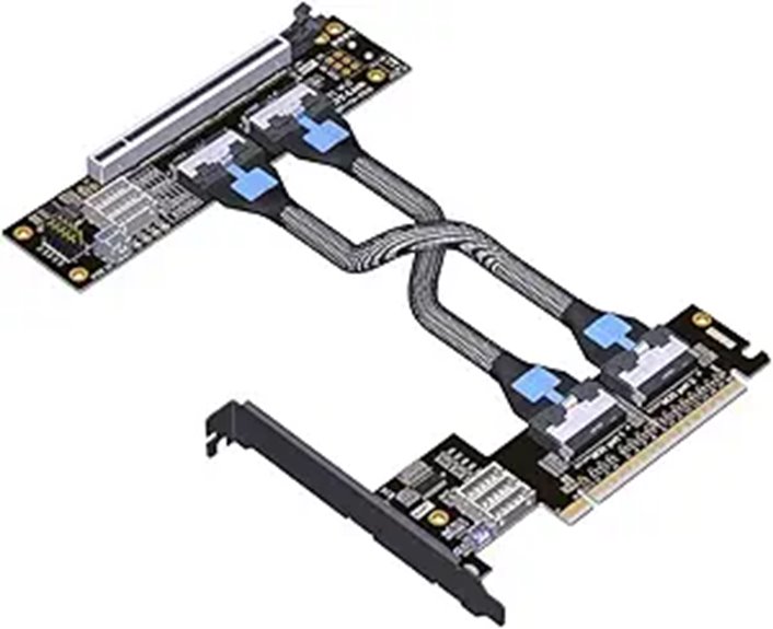 JMT PCIe 4.0 X16 to X16 Bifurcation Adapter