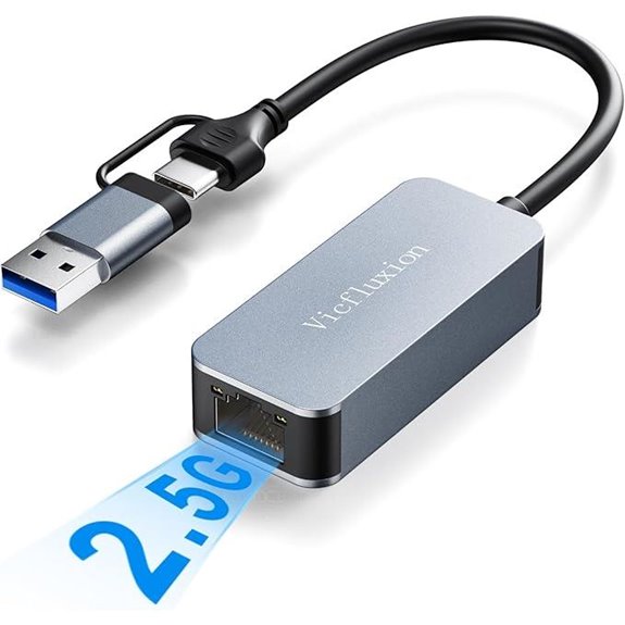 USB C to Ethernet Adapter 2.5Gbps Plug & Play