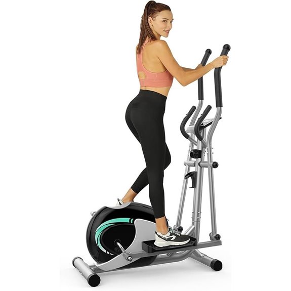 THERUN Elliptical Machine for Home with LCD & Resistance
