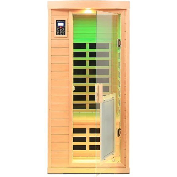 Infrared Sauna for Home 1 Person Low EMF 1460W