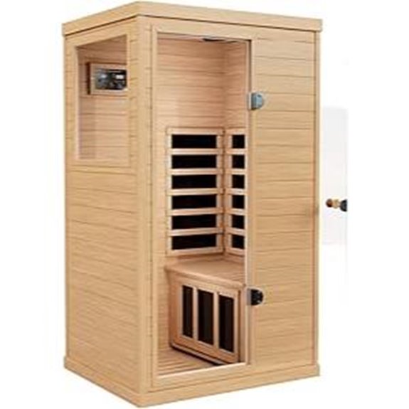 Infrared Sauna for Home with Bluetooth and LED Light