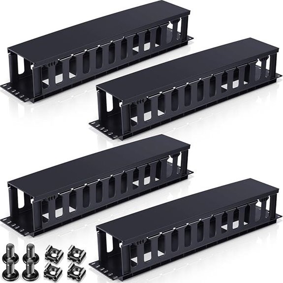 Taiyin 4 Pcs 19 Horizontal Cable Management Panel