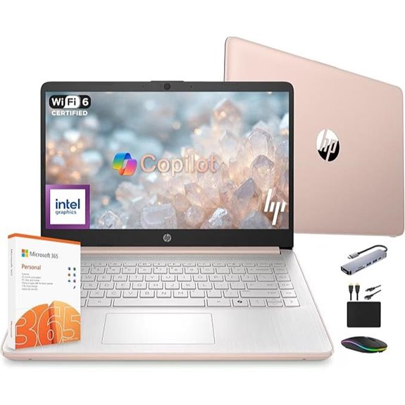 HP 14 Laptop with Intel 16GB RAM 628GB Storage