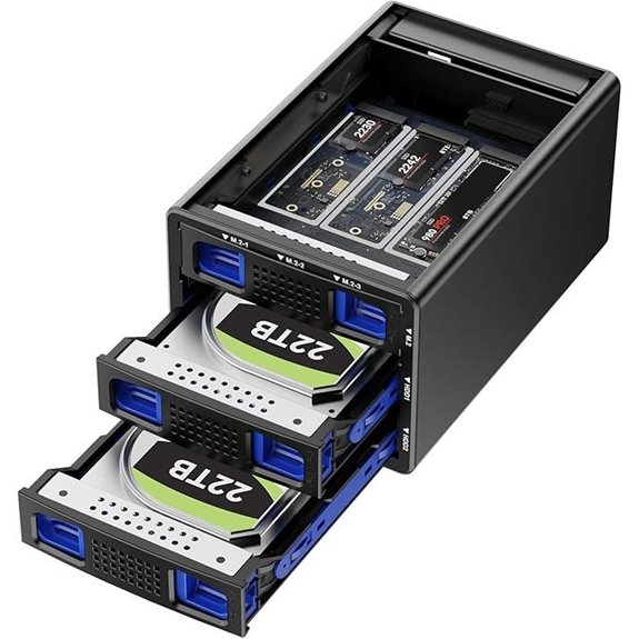 Hybrid SATA HDD/SSD Enclosure with Fan and USB 3.2