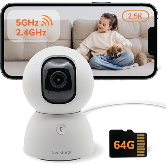 Sensforge 2.5K Indoor Pan-Tilt Security Camera