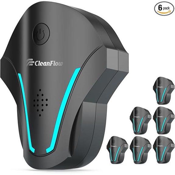 6-Pack Ultrasonic Pest Repellers for Indoor Control