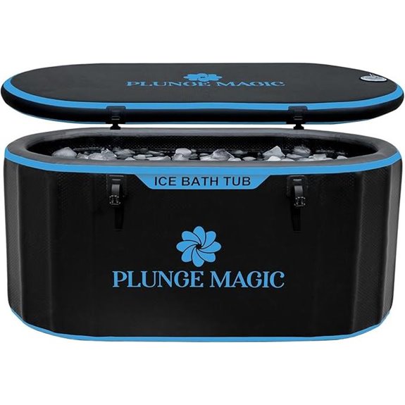 Inflatable Cold Plunge Tub with Cover (XXL Black)