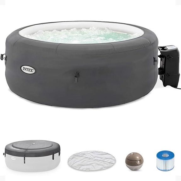 INTEX SimpleSpa Inflatable Hot Tub with Jets and Cover