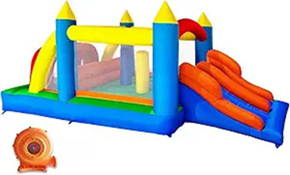 HuaKastro Inflatable Kids Bounce House with Slides