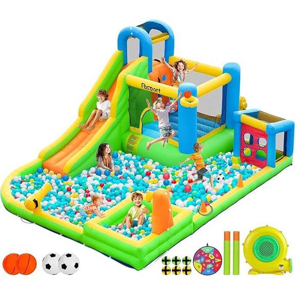 FBSPORT Inflatable 9-in-1 Water Bounce House with Accessories