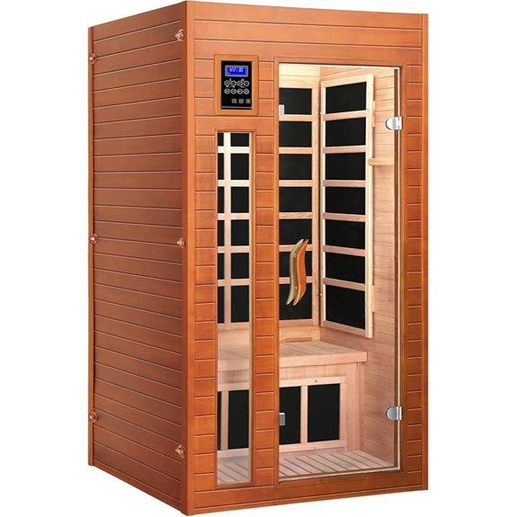 Infrared Sauna with Red Light & Bluetooth 36x36x73