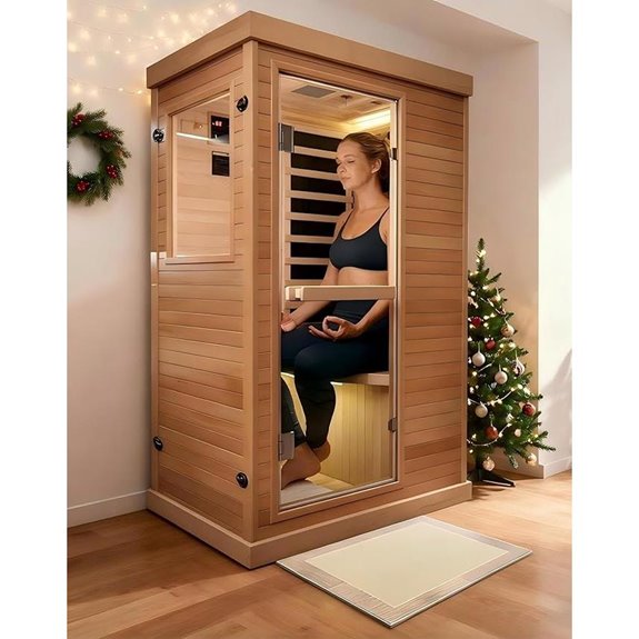 PAETA Infrared Sauna for Home with Bluetooth & Chromotherapy