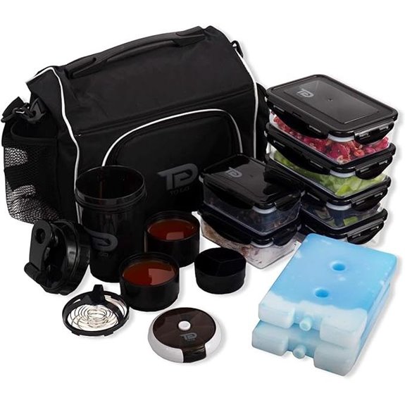 Insulated Meal Prep Bag with Containers & Accessories