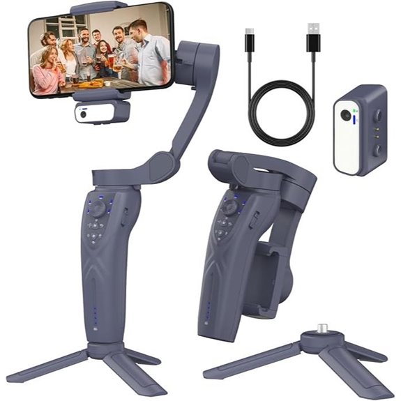 3-Axis Gimbal Stabilizer for iPhone with AI Tracking