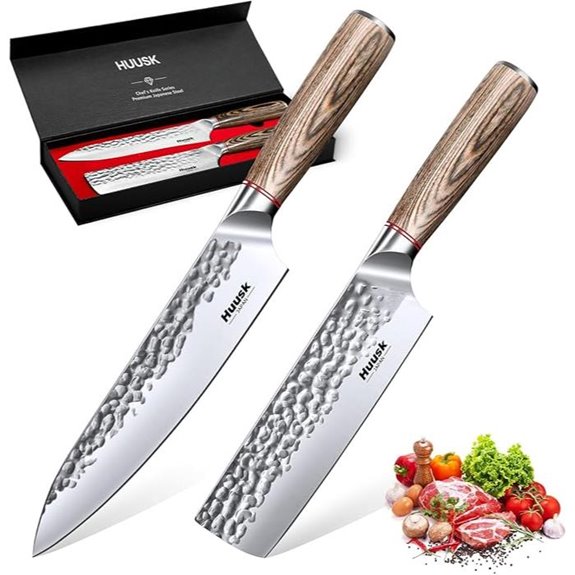 Huusk Japanese Kitchen Knife Set - 2-Piece Chef Knives
